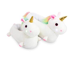 Addcore Light Up Unicorn Ladies Slippers, Flashing LED Cheeks, UK Size 5 to 9
