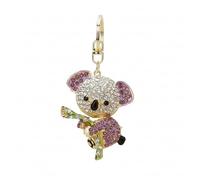 Added Sparkle Sparkly Purple Crystal Koala Keyring - Cute Rhinestone Bag Charm, Purse Pendant & Lucky Animal Gift for Women, Girls, Car Keys & Handbags