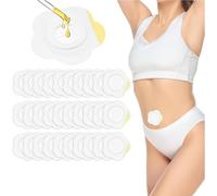 Addein 20Pcs Self-Adhesive Castor Oil Patches, Disposable Slimming Belly Button Patch Wrap Organic Cotton(Oil Not Included)