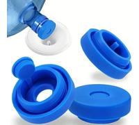 Addein 3Pcs Bottled Water Cover, Water Jug Lids Reusable, Non Spill Caps, Anti Splash Bottle Caps,Replacement Water Bottle, Water Bottle Snap On Cap Replacement 55mm 3-5 Gallon Water Jug Lid