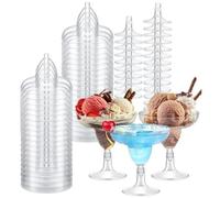 Addein 40 Pack Champagne Coupe Glasses, Plastic Martini Cocktail Glasses, 150ml - Elegant, Sturdy & Reusable - Manhattan, Margarita, Cosmopolitan, Desserts - Weddings, Birthdays.