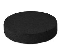 AddGrace 2.5" Thick Non Slip Round Chair Pad 1 Pack, 41 cm Round Chair Cushion with Machine-Washable Cover and Long Zipper, Seat Cushions for Kitchen, Office, Floor and 41 cm Ottoman, Black