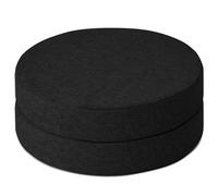 AddGrace 2.5" Thick Non Slip Round Chair Pad Set of 2, 41cm, Black
