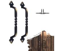 AddGrace 2 Pack Gate Handles for Wooden Gates with Screws Rustic Door Handles for Garden Gate Shed Wooden Fences Closet Drawer (160mm/6inch) (Bronze, 6")