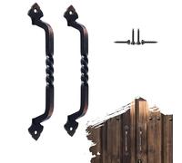 AddGrace 2 Pack Gate Handles for Wooden Gates with Screws Rustic Door Handles for Garden Gate Shed Wooden Fences Closet Drawer (160mm/6inch) (Copper, 6")