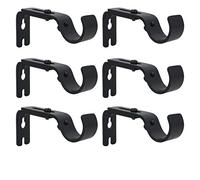 AddGrace Adjustable Curtain Bracket, Fits up to 1 inch Rod, Set of 6, Sturdy Extendable Rod Holder, Metal Single Bracket