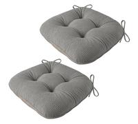 AddGrace Chair Cushions for Dining Chairs 18 ×18 Seat Cushion 2Pcs Grey