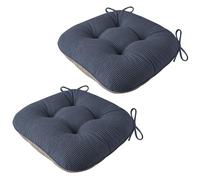 AddGrace Chair Cushions for Dining Chairs 18 ×18 Seat Cushion 2Pcs Navy