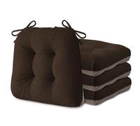 AddGrace Chair Cushions for Dining Chairs Set of 4 40 x40 x8.5cm Brown