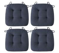 AddGrace Chair Cushions for Dining Chairs Soft Kitchen Seat Cushions 18" x 18" x 3" Non-Slip Seat Pads Navy Set of 4