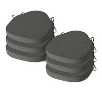AddGrace Chair Cushions for Windsor Chairs Set of 6 Dark Grey 42x39.5 cm