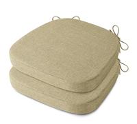 AddGrace Dining Chair Cushions Set of 2, Anti-Slip, 41X41 cm, Beige