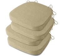 AddGrace Dining Chair Cushions Set of 4, Anti-Slip, 41X41 cm, Beige