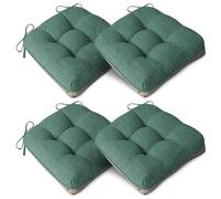 AddGrace Extra Thick Chair Cushions for Dining Chairs 40cm Set of 2 Deep Green