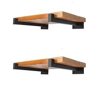 AddGrace Floating Shelf Brackets for Easy Installation 10 Inch Black 4pcs
