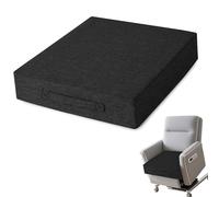 AddGrace Recliner Cushions for Elderly Thick Seat Cushion 20"x20"x4" Chair Pads with Non Slip Backing and Washable Cover for Couch Armchair Chairs Black