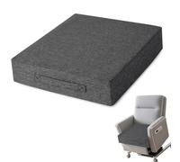 AddGrace Recliner Cushions for Elderly Thick Seat Cushion 20"x20"x4" Chair Pads with Non Slip Backing and Washable Cover for Couch Armchair Chairs Dark Grey