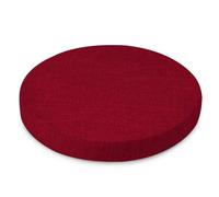 AddGrace Round Chair Cushions for Dining Chairs Soft Round Kitchen Seat Cushions with Removable Cover Non Slip Thick Seat Pads for Dining Kitchen Room 1 Pack (16 Inch Red)