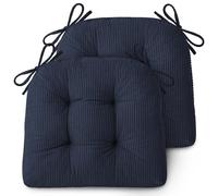 AddGrace Seat Cushions for Dining Chairs 46x42x8 cm Non-Slip Kitchen Chair Cushions Set of 2 Tufted Dining Seat Pads for Indoor Furniture and Restaurant Blue