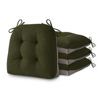 AddGrace Seat Cushions for Dining Chairs Set of 4,46x42x8cm Dark Green
