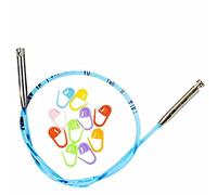addi Bundle: Click Lace Replacement 16-inch (40cm) Cord (1 Unit) + 10 Artsiga Crafts Stitch Markers