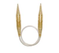 Addi Circular Gold Glitter Plastic Needle 100cm x 25.0mm