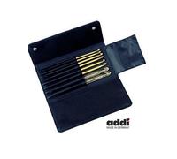 Addi Click Crochet Hook Pack w/ Pouch Interchangeable Set of 8 w/ Black Case