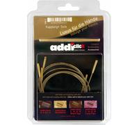 Addi Knitting Click Cords Connector Bamboo & Olive Wood Set of 3 & 1 Connector