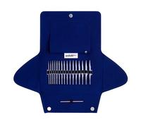 Addi Click Novel Lace Short Tip Set-8 PRS, 5 Cords, 1 Connector, Metal, Oine Size