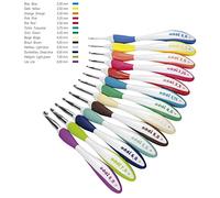 Addi Swing 13-Piece Crochet Hook Set: Multi, Aluminium, Plastic, 2.00mm to 8.00mm