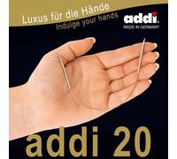addiClassic Metal Fixed Circular Knitting Needles 20cm addi Classic All Sizes