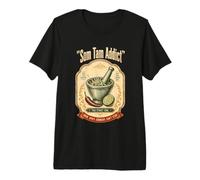 Addict Papaya Salad Mortar Pestle Vintage Humorous Premium T-Shirt