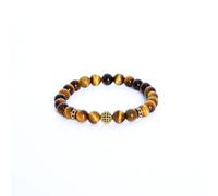 Addicted 2 Men's Courage Handmade Bracelet In Sterling Silver Tiger's Eye & Zircons Addicted 2 Multicolor One Size
