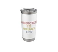 Addicted to Apiary Life Retro Pollinator Stainless Steel Insulated Tumbler