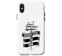 Addicted To Ink Tattoo Lover Tattooing Machine Vintage Cool Case for iPhone X/XS