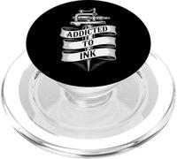 Addicted To Ink Tattoo Lover Tattooing Machine Vintage Cool PopSockets PopGrip for MagSafe