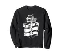 Addicted To Ink Tattoo Lover Tattooing Machine Vintage Cool Sweatshirt