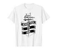 Addicted to Ink Tattoo Lover Tattooing Machine Vintage Cool T-Shirt