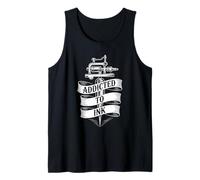 Addicted to Ink Tattoo Lover Tattooing Machine Vintage Cool Tank Top