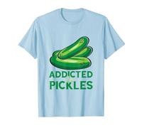 Addicted to Pickles Cucumber Pickle Lover Vegetarian Pickle T-Shirt, Men, Baby Blue, Large