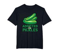 Addicted to Pickles Cucumber Pickle Lover Vegetarian Pickle T-Shirt, Men's Big and Tall, Black, 6X Tall