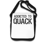 Addicted to Quack Funny Graphic Shoulder Bag White