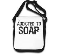 Addicted to Soap Washing Up Graphic Shoulder Bag White