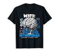 Addicted to Social Media Brain Millennial Design T-Shirt
