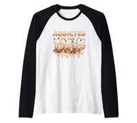 Addicted to The Drip Funny Boba Tea Lover Bubble Drink Raglan Baseball Tee