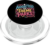 Addicted To Theme Parks Roller Coaster Amusement - PopSockets PopGrip for MagSafe