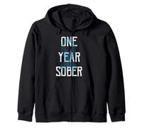Addiction Recovery 1 Year Sobriety One year Sober Zip Hoodie