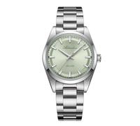 ADDIESDIVE 36mm Men's Analog Watch Simple Quartz Watch K1 Bubble Mirror Glass 100m Waterproof Luminous Watch with Stainless Steel Strap AD2066 Green