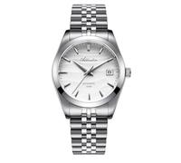 ADDIESDIVE Automatic Watches for Men NH35A Mechanical Movement Analog Sapphire Crystal Glass White 39 MM Dial, 2059 White Steel, Minimalist