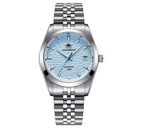 ADDIESDIVE Men's Wrist Watch Dress Watch Sapphire Crystal 100 M Waterproof NH35A Thin Automatic Watches for Men 3D Dial, skyblue, Ocean and Polar